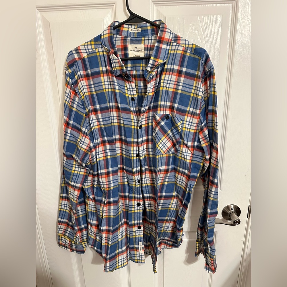 American Eagle Outfitters Multicolor Plaid Shirt